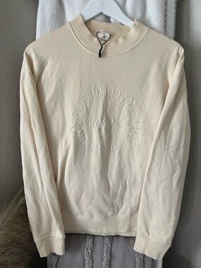 KOTN Cream Embroidered Crewneck Sweatshirt - Men